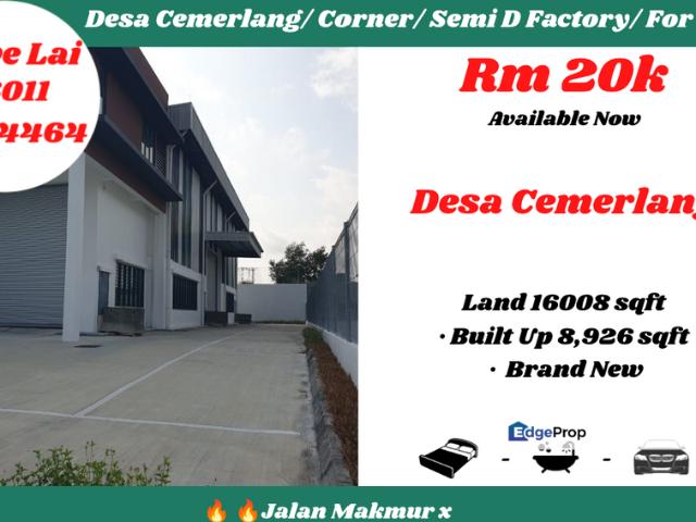 Warehouse for rent in Ulu Tiram, Johor Bahru