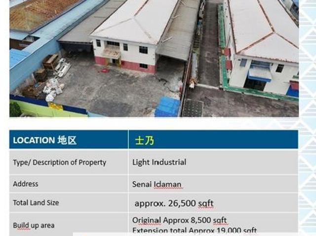 Warehouse for sale in Seelong, Kulai