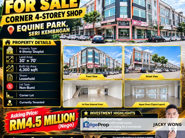Shop for sale in Taman Equine, Majlis Bandaraya Subang Jaya