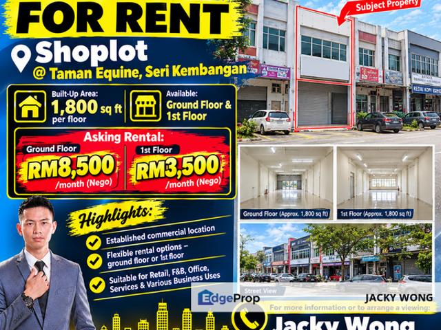 Shop for rent in Seri Kembangan, Majlis Bandaraya Subang Jaya