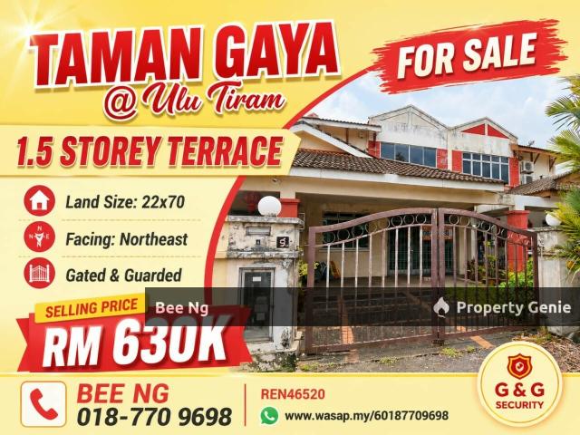 Terraced House for sale in Taman Gaya, Johor Bahru