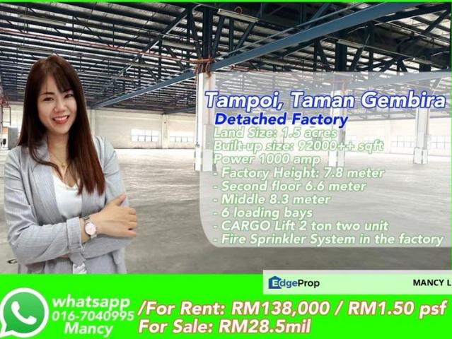 Warehouse for sale in Tebrau, Johor