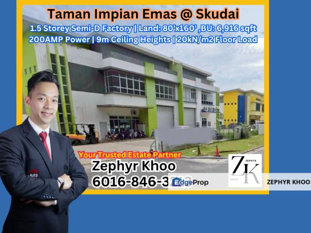 Warehouse for rent in Taman Impian Emas, Iskandar Puteri