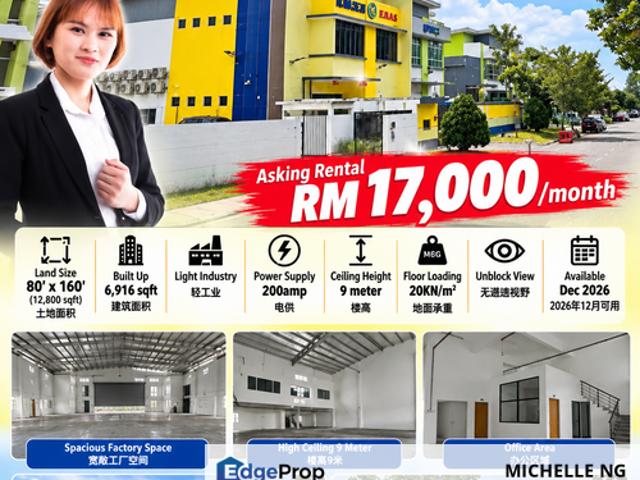 Warehouse for rent in Skudai, Iskandar Puteri