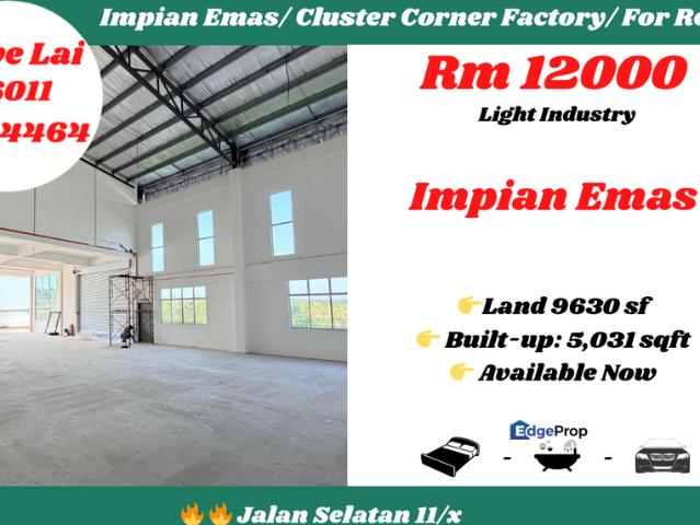 Warehouse for rent in Bukit Ledang, Johor
