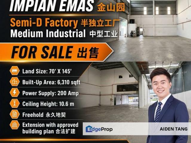 Warehouse for sale in Bukit Ledang, Johor