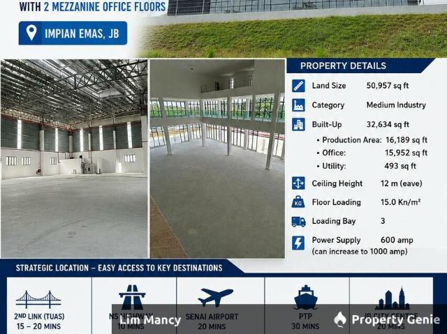 Warehouse for rent in Bukit Ledang, Johor