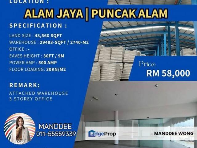 Warehouse for rent in Jeram, Selangor