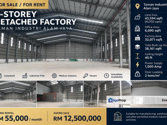Warehouse for sale in Bukit Jeram, Jeram