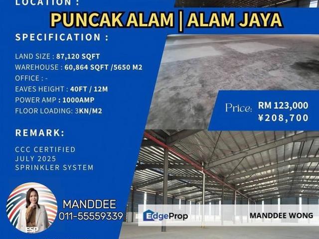 Warehouse for rent in Jeram, Selangor
