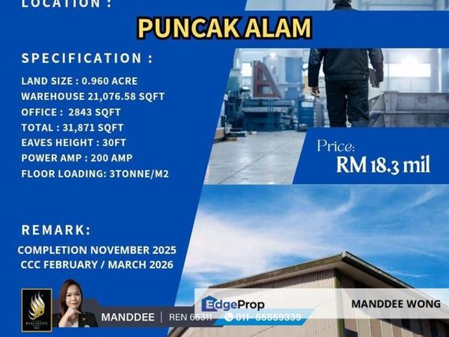 Warehouse for sale in Jeram, Selangor