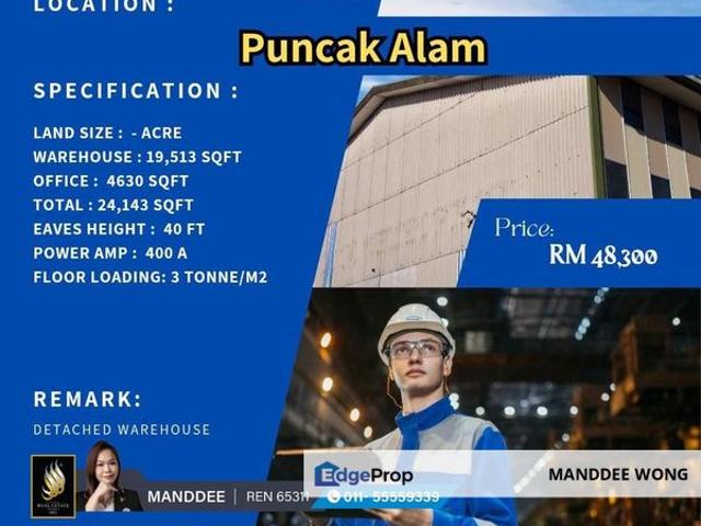 Warehouse for rent in Jeram, Selangor