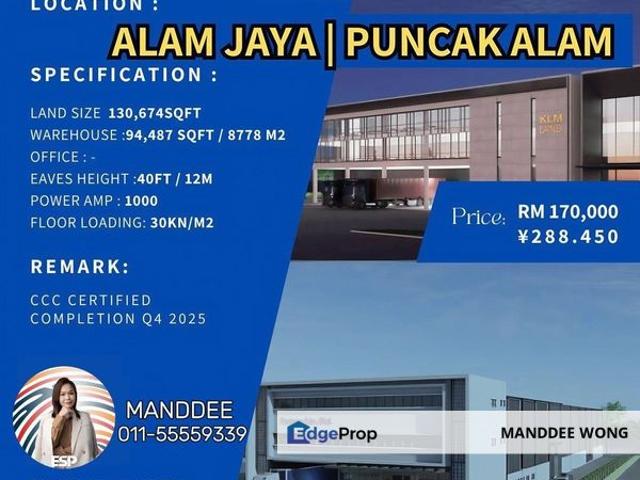 Warehouse for rent in Jeram, Selangor