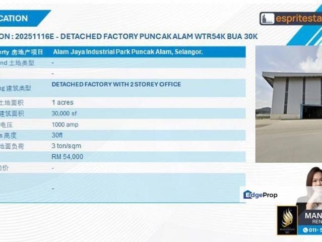 Warehouse for rent in Jeram, Selangor