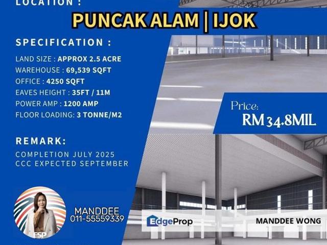 Warehouse for sale in Jeram, Selangor