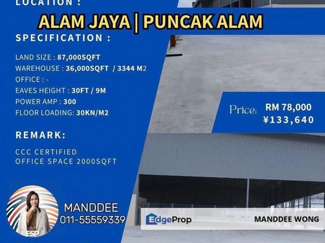 Warehouse for rent in Jeram, Selangor