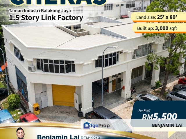 Warehouse for rent in Kajang, Langat