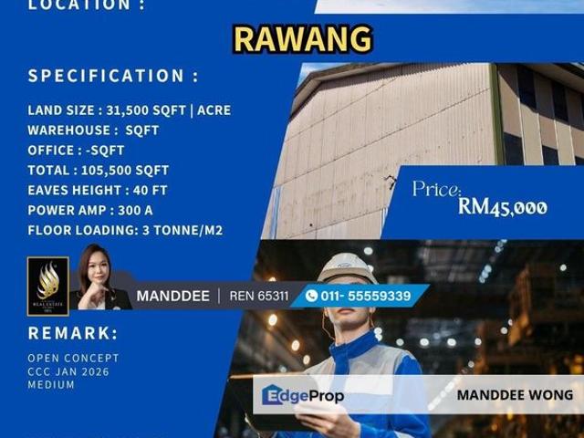 Warehouse for rent in Selayang, Selangor