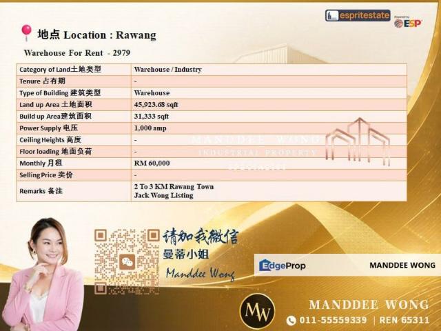 Warehouse for rent in Selayang, Selangor