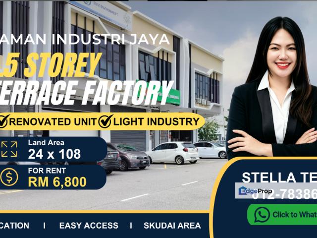Warehouse for rent in Johore Bahru, Johor