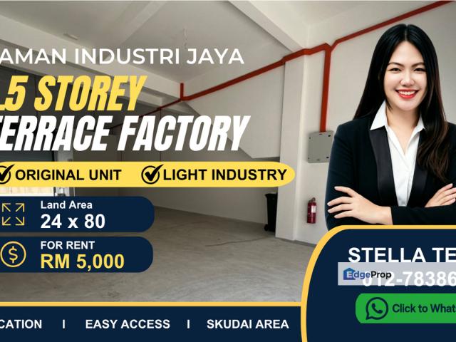 Warehouse for rent in Johore Bahru, Johor