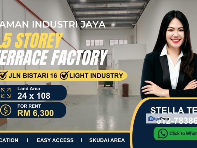 Warehouse for rent in Johore Bahru, Johor