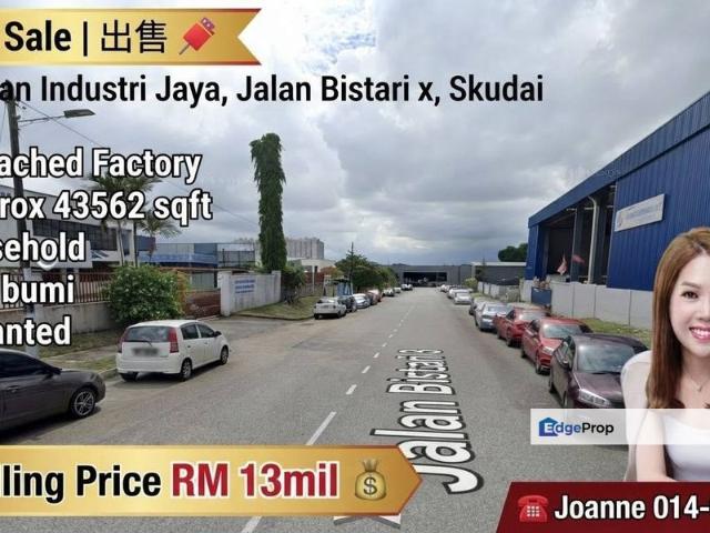 Warehouse for sale in Pulai, Bukit Ledang