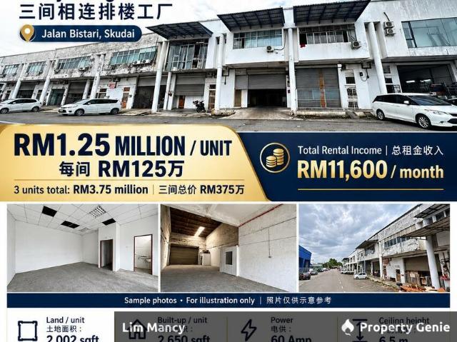 Warehouse for sale in Taman Industri Jaya, Iskandar Puteri
