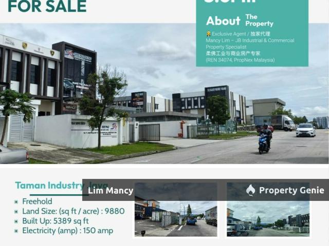 Warehouse for sale in Pulai, Bukit Ledang