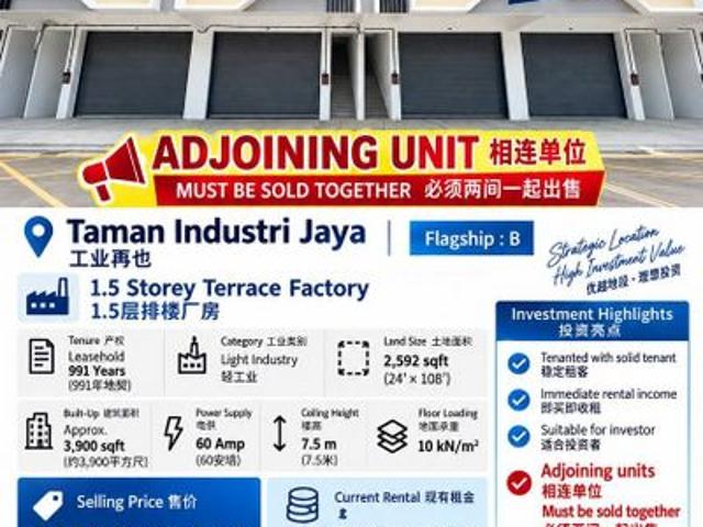 Warehouse for sale in Bukit Ledang, Johor