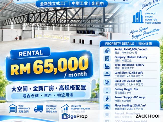 Warehouse for rent in Bukit Ledang, Johor