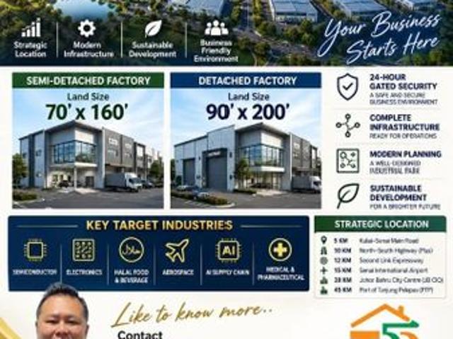 Warehouse for sale in Kulai, Johor