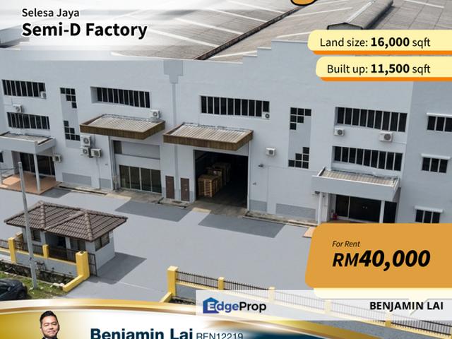 Warehouse for rent in Kajang, Langat