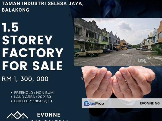 Warehouse for sale in Kajang, Langat