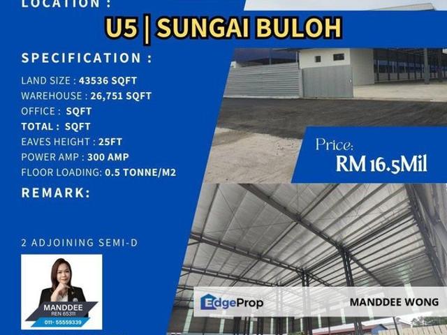 Warehouse for sale in Selayang, Selangor