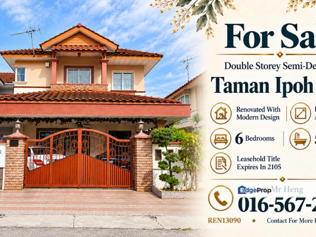 House for sale in Majlis Bandaraya Ipoh, Kinta