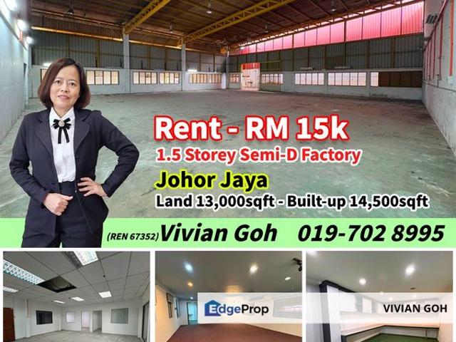 Warehouse for rent in Plentong, Johor