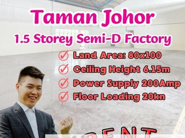 Warehouse for rent in Johore Bahru, Johor