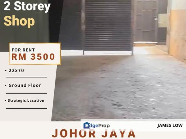 Shop for rent in Taman Johor Jaya, Plentong