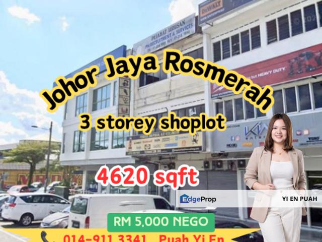 Shop for rent in Taman Johor Jaya, Plentong
