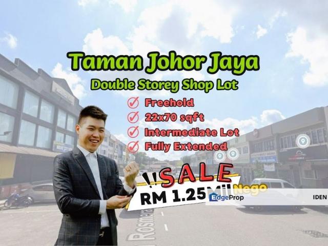 Shop for sale in Taman Johor Jaya, Plentong