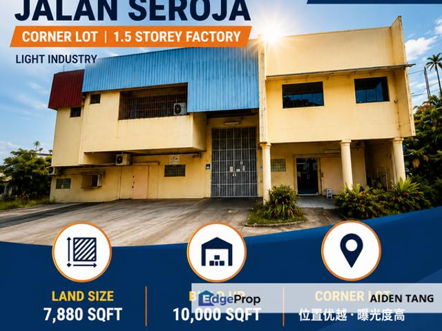 Warehouse for sale in Taman Johor Jaya, Plentong