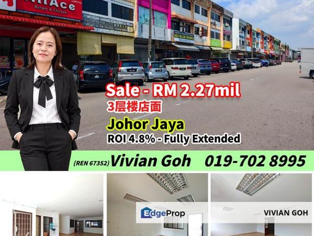 Shop for sale in Taman Johor Jaya, Plentong