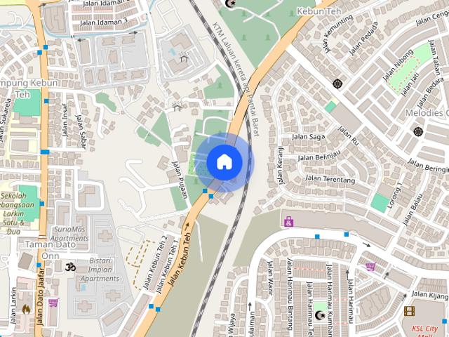 House for rent in Kampung Kebun Teh, Johor Bahru