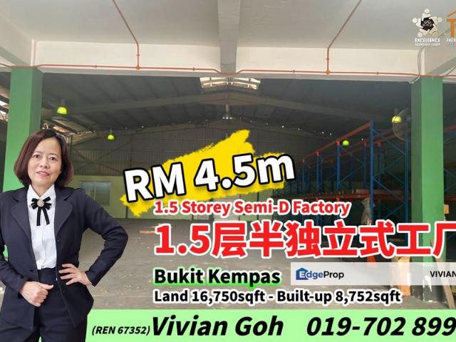 Warehouse for sale in Johore Bahru, Johor
