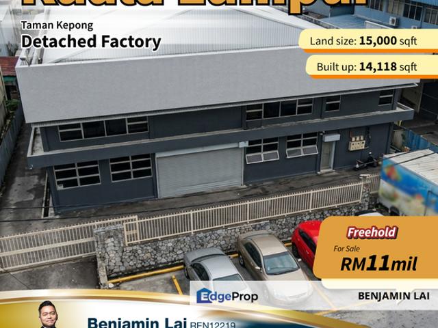 Warehouse for sale in Kepong, Kuala Lumpur
