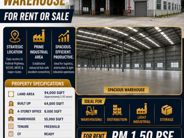 Warehouse for sale in Port Klang, Selangor