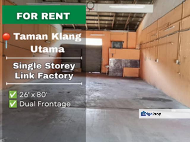 Warehouse for rent in Port Klang, Selangor