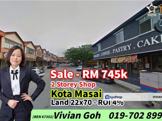 Shop for sale in Pasir Gudang, Johor
