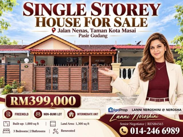 House for sale in Pasir Gudang, Johor Bahru
